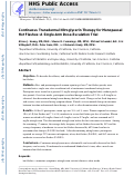 Cover page: Continuous transdermal nitroglycerin therapy for menopausal hot flashes