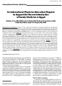 Cover page: An international physician education program to support the recent introduction of family medicine in Egypt