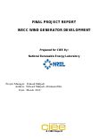 Cover page: WECC Wind Generator Development (including appendices)