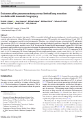 Cover page: Outcomes after pneumonectomy versus limited lung resection in adults with traumatic lung injury