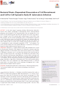 Cover page: Bacterial Strain–Dependent Dissociation of Cell Recruitment and Cell-to-Cell Spread in Early M. tuberculosis Infection