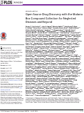 Cover page: Open Source Drug Discovery with the Malaria Box Compound Collection for Neglected Diseases and Beyond