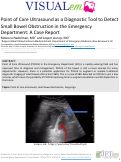 Cover page: Point of Care Ultrasound as a Diagnostic Tool to Detect Small Bowel Obstruction in the Emergency Department: A Case Report