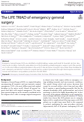 Cover page: The LIFE TRIAD of emergency general surgery.