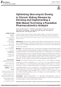 Cover page: Optimizing Vancomycin Dosing in Chronic Kidney Disease by Deriving and Implementing a Web-Based Tool Using a Population Pharmacokinetics Analysis