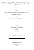 Cover page: A Memory-Efficient YOLO Object Detection Convolutional Neural Network Inference Engine On The KiloCore 2 Manycore Platform