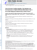 Cover page: Clinical genomic profiling identifies TYK2 mutation and overexpression in patients with neurofibromatosis type 1-associated malignant peripheral nerve sheath tumors.