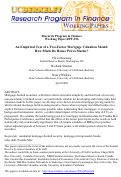 Cover page: An Empirical Test of a Two-Factor Mortgage Valuation Model: How Much Do House Prices Matter?