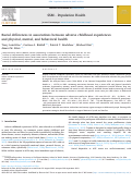 Cover page: Racial differences in associations between adverse childhood experiences and physical, mental, and behavioral health.