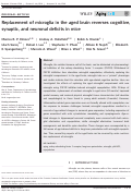 Cover page: Replacement of microglia in the aged brain reverses cognitive, synaptic, and neuronal deficits in mice