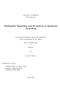 Cover page: Multiqubit Tunneling and Evolution in Quantum Annealing