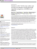 Cover page: Variation in HIV-1 Nef function within and among viral subtypes reveals genetically separable antagonism of SERINC3 and SERINC5