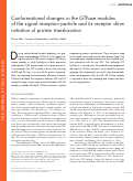 Cover page: Conformational changes in the GTPase modules of the signal reception particle and its receptor drive initiation of protein translocation