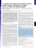 Cover page: IKs channels open slowly because KCNE1 accessory subunits slow the movement of S4 voltage sensors in KCNQ1 pore-forming subunits