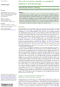 Cover page: The role of carbon dioxide in nematode behaviour and physiology