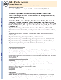 Cover page: Microcystic macular oedema, thickness of the inner nuclear layer of the retina, and disease characteristics in multiple sclerosis: a retrospective study.