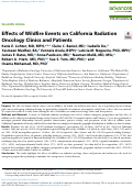 Cover page: Effects of Wildfire Events on California Radiation Oncology Clinics and Patients.