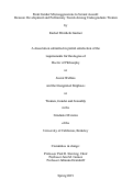 Cover page: From Gender Microaggressions to Sexual Assault: Measure Development and Preliminary Trends Among Undergraduate Women