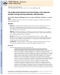 Cover page: The relationship between functional status and judgment/problem solving among individuals with dementia