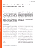 Cover page: APC mutations lead to cytokinetic failures in vitro and tetraploid genotypes in Min mice