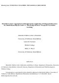 Cover page: Potential teachers' understanding of model-based science instruction: A knowledge in pieces approach.&nbsp;