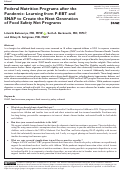 Cover page: Federal Nutrition Programs after the Pandemic: Learning from P-EBT and SNAP to Create the Next Generation of Food Safety Net Programs