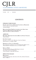 Cover page: Table of Contents