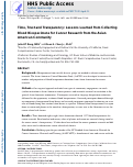 Cover page: Time, trust, and transparency: Lessons learned from collecting blood biospecimens for cancer research from the Asian American community