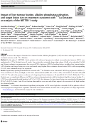 Cover page: Impact of liver tumour burden, alkaline phosphatase elevation, and target lesion size on treatment outcomes with 177Lu-Dotatate: an analysis of the NETTER-1 study