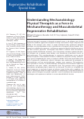 Cover page: Understanding Mechanobiology: Physical Therapists as a Force in Mechanotherapy and Musculoskeletal Regenerative Rehabilitation