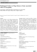 Cover page: Radiological features of Paget disease of bone associated with VCP myopathy