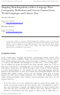 Cover page: Mapping Monolingualism within a Language/Race Cartography: Reflections and Lessons Learned from ‘World Languages and Cultures Day’