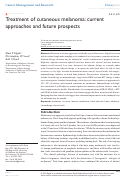 Cover page: Treatment of cutaneous melanoma: current approaches and future prospects.