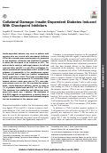 Cover page: Collateral Damage: Insulin-Dependent Diabetes Induced With Checkpoint Inhibitors.