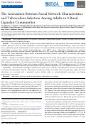 Cover page: The Association Between Social Network Characteristics and Tuberculosis Infection Among Adults in 9 Rural Ugandan Communities