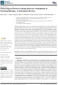 Cover page: Physiological Factors Linking Insecure Attachment to Psychopathology: A Systematic Review.