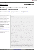 Cover page: Sex‐biased parental investment and female wealth accumulation in ancient California