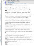 Cover page: Risk factors for hospitalizations and readmissions among individuals with sickle cell disease: results of a U.S. survey study