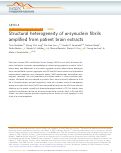 Cover page: Structural heterogeneity of α-synuclein fibrils amplified from patient brain extracts.