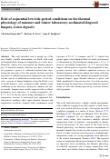 Cover page: Role of sequential low-tide-period conditions on the thermal physiology of summer and winter laboratory-acclimated fingered limpets, Lottia digitalis