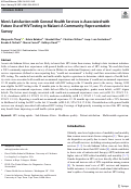 Cover page: Men’s Satisfaction with General Health Services is Associated with Future Use of HIV Testing in Malawi: A Community-Representative Survey