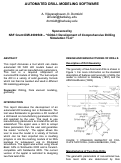 Cover page of Automated Drill Modeling for Drilling Process Simulation