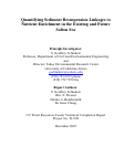 Cover page: Quantifying sediment resuspension linkages to nutrient enrichment in the existing and future Salton Sea