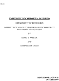 Cover page: Interest Rate Volatility Regimes and Exchange Rate Behavior in a Target Zone