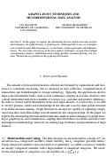 Cover page: Graph Layout Techniques and Multidimensional Data Analysis