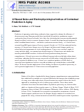 Cover page: 1/f neural noise and electrophysiological indices of contextual prediction in aging