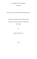 Cover page: The Great Recession and the effects of higher education