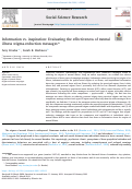 Cover page: Information vs. inspiration: Evaluating the effectiveness of mental illness stigma-reduction messages