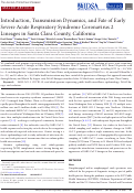 Cover page: Introduction, Transmission Dynamics, and Fate of Early SARS-CoV-2 Lineages in Santa Clara County, California