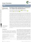 Cover page: Elucidating transfer hydrogenation mechanisms in non-catalytic lignin depolymerization